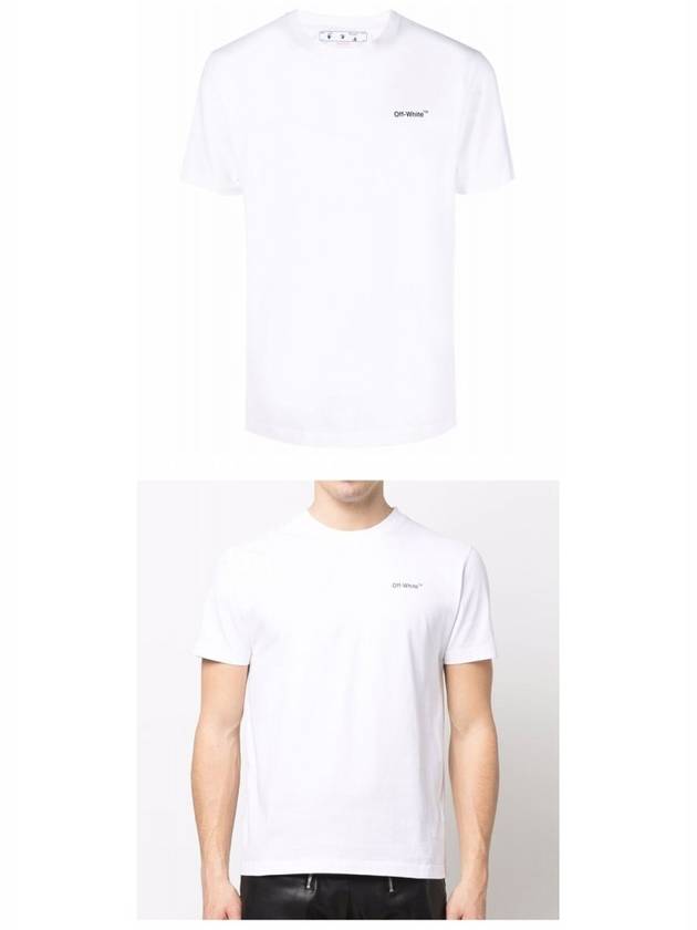 Wave Diag Slim Short Sleeve T Shirt White - OFF WHITE - BALAAN 5