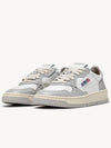 Men's Medalist Low Leather Sneakers Grey White - AUTRY - BALAAN 3