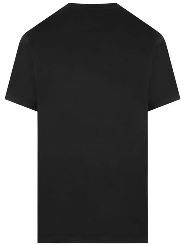 Logo Patch Cotton Short Sleeve T-Shirt Black - STONE ISLAND - BALAAN 4