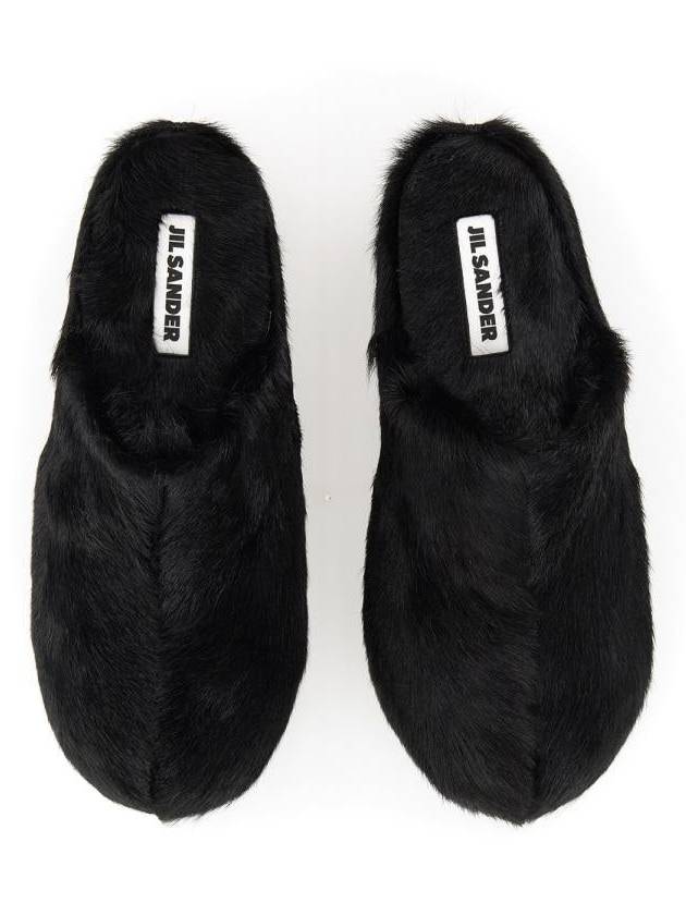 Black fur clogs J57WP0002 P5220 001 - JIL SANDER - BALAAN 3