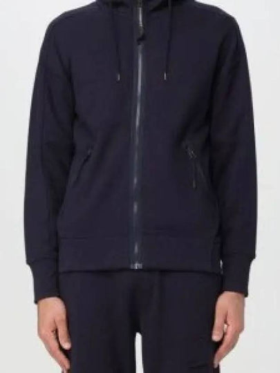 Diagonal Raised Fleece Goggle Hooded Jacket Navy - CP COMPANY - BALAAN 2