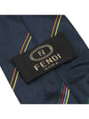 100 silk navy striped pattern tie - FENDI - BALAAN 7