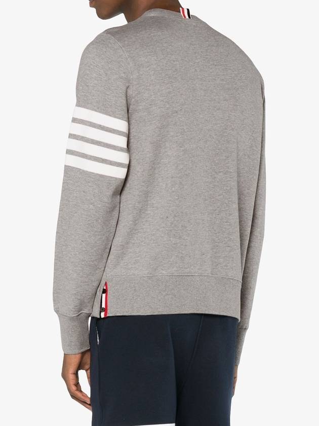 4 Bar Loopback Jersey Sweatshirt Light Grey - THOM BROWNE - BALAAN 4