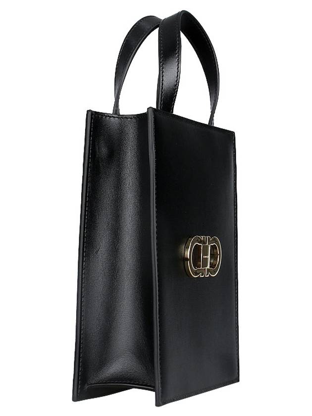 Mini Tote Bag Black - SALVATORE FERRAGAMO - BALAAN 5