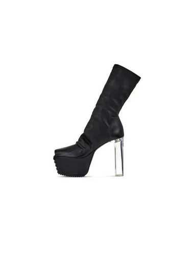 WOMEN Minimal Grill Stretch Boots Black - RICK OWENS - BALAAN 1