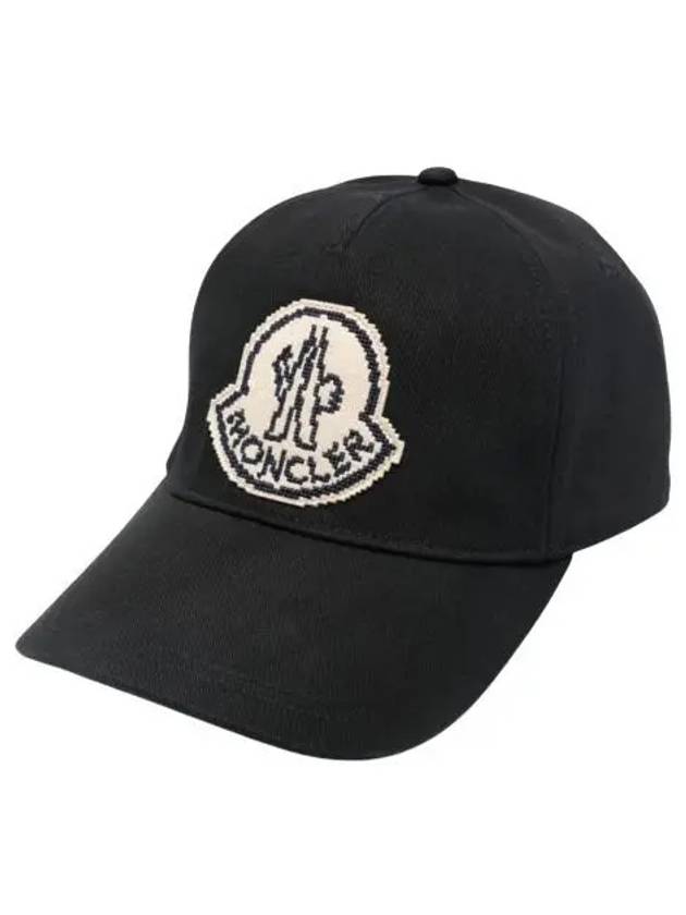 Logo Patch Ball Cap Black - MONCLER - BALAAN 2