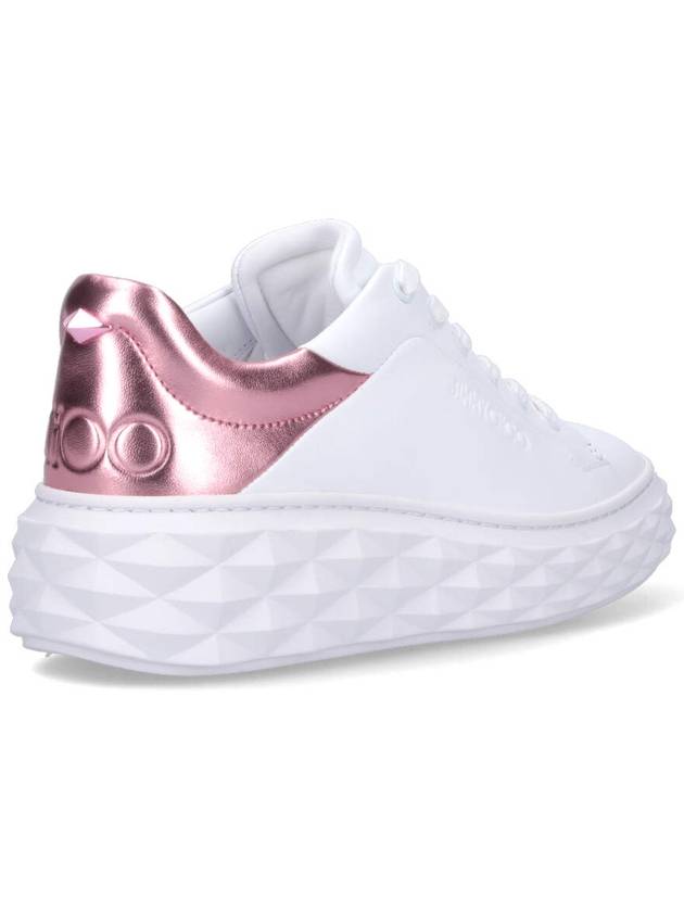 Diamond Maxi F II Nappa Leather Low Top Sneakers White - JIMMY CHOO - BALAAN 5