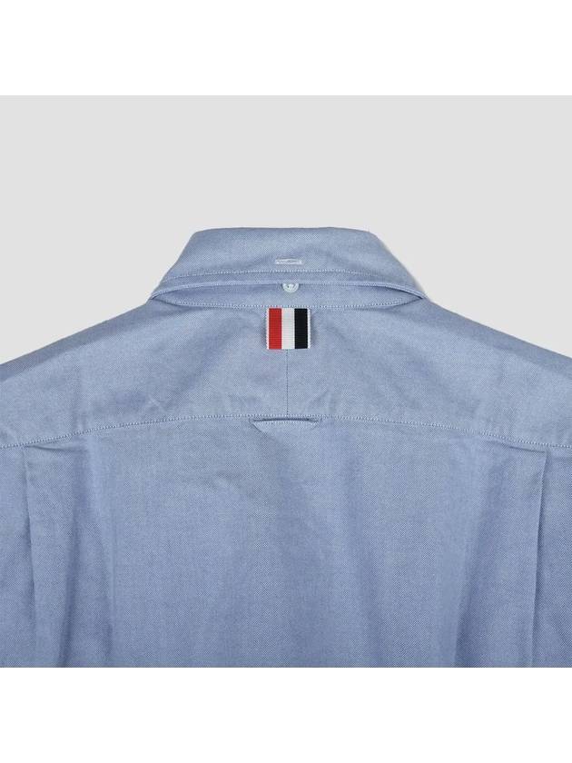 Oxford Grosgrain Placket Cotton Long Sleeve Shirt Light Blue - THOM BROWNE - BALAAN 5