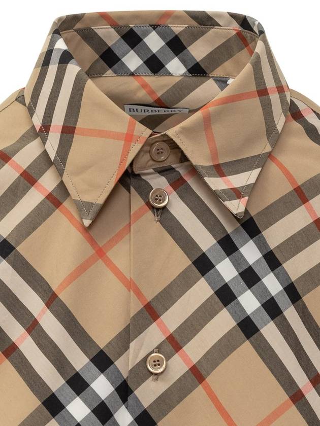 Check Pattern Shirt Beige - BURBERRY - BALAAN 5