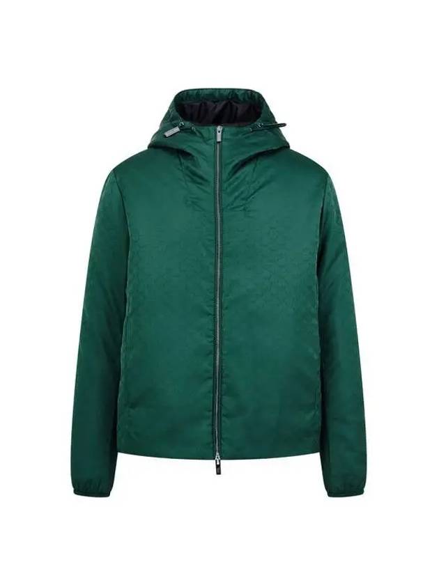 Men s Eagle Logo Pattern Padded Jacket Dark Green 271617 - EMPORIO ARMANI - BALAAN 1