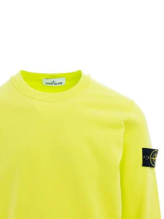 Men's Wappen Patch Sweatshirt Neon Green - STONE ISLAND - BALAAN 5