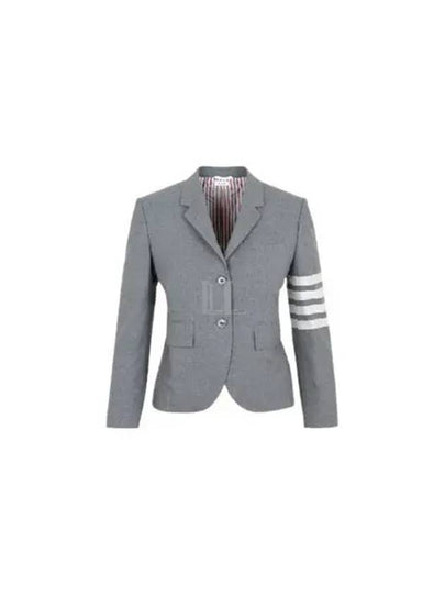 Plain Weave Suiting Classic 4 Bar Jacket Medium Grey - THOM BROWNE - BALAAN 2