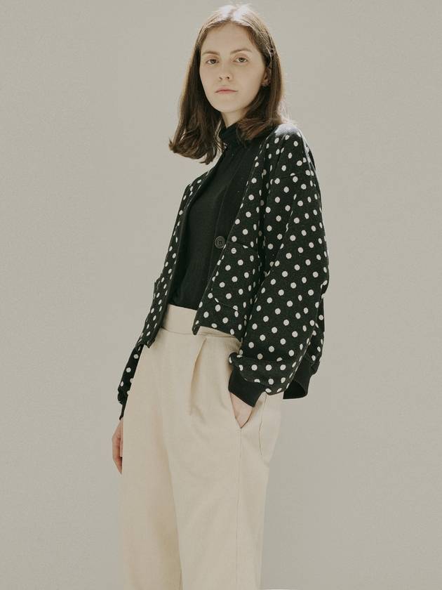 Dot Jacquard Knit Cardigan BLACK - AVANT-G - BALAAN 7