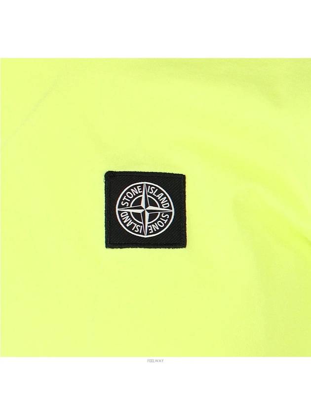 Logo Patch Short Sleeve T-Shirt Neon Yellow - STONE ISLAND - BALAAN 6