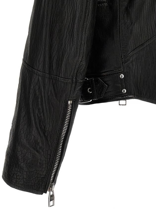 Classic Leather Biker Jacket Black - ALEXANDER MCQUEEN - BALAAN 5