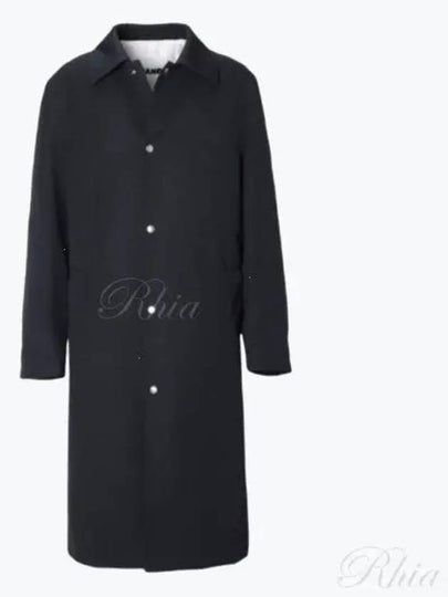 Wardrobe W Sports Wool Trench Coat Navy - JIL SANDER - BALAAN 2