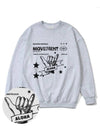 Aloha Black Overfit Sweatshirt Melange Gray - MONSTER REPUBLIC - BALAAN 4