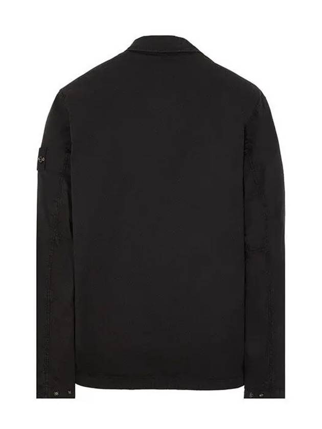 Supima Cotton Twill Stretch-TC Jacket Black - STONE ISLAND - BALAAN 7