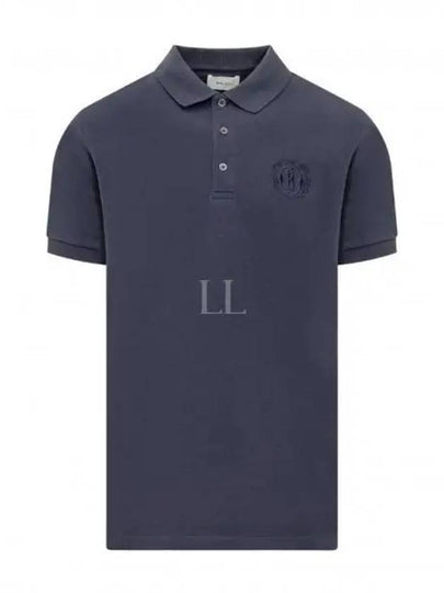 Embroidery Logo Short Sleeve Polo Shirt Navy - BALLY - BALAAN 2