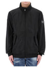 EA7 Logo Patch Zip-Up Jacket Black - EMPORIO ARMANI - BALAAN 1