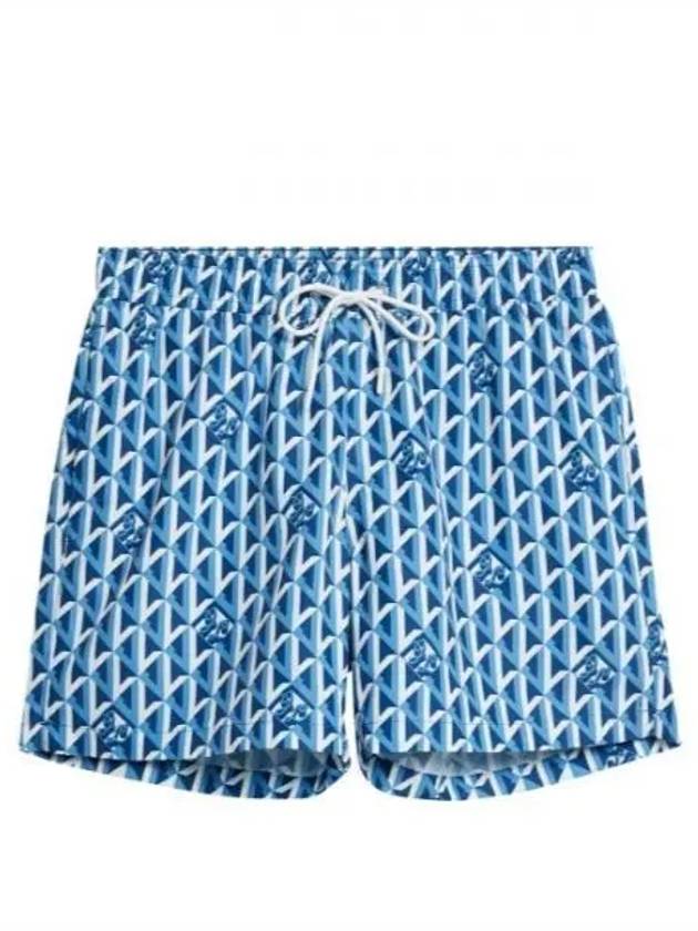 Banks Island Geo Swim Trunk Shorts Blue - J.LINDEBERG - BALAAN 2