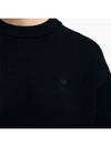 De Coeur Crewneck Knit Top Black - AMI - BALAAN 5