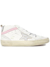 Mid Star Leather High Top Sneakers Pink White - GOLDEN GOOSE - BALAAN 6