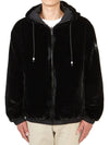 Logo Reversible Fake Fur Hooded Jacket Black - MOOSE KNUCKLES - BALAAN 3