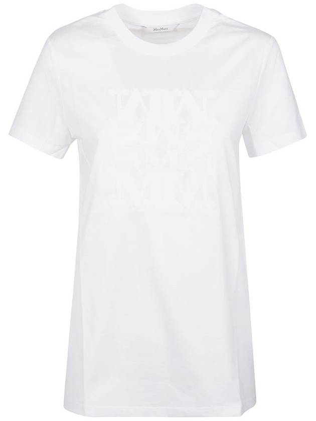 Taverna Applique Cotton Short Sleeve T Shirt White - MAX MARA - BALAAN 2