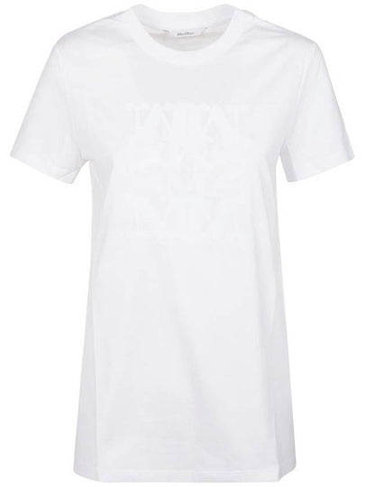 Taverna Applique Cotton Short Sleeve T Shirt White - MAX MARA - BALAAN 2