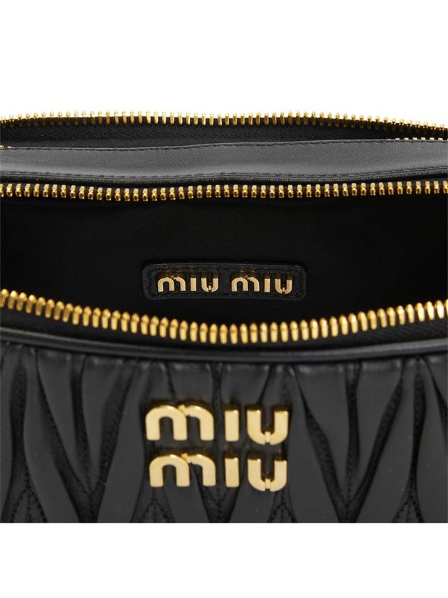 Matelasse Nappa Leather Shoulder Bag Black - MIU MIU - BALAAN 9