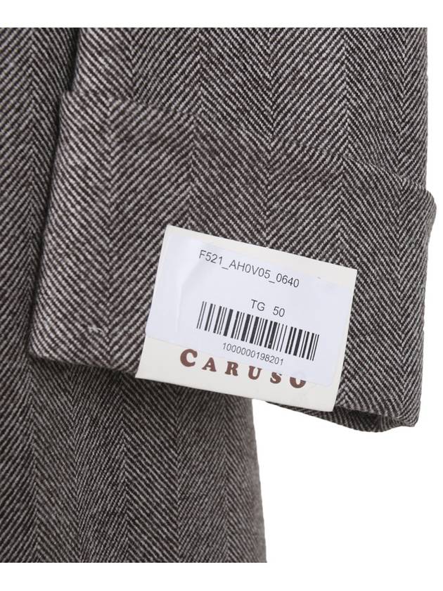 F521AH0V05 Herringbone Coat - CARUSO - BALAAN 7