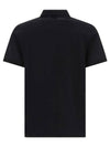 Men's Embroidered Logo Cotton Polo Shirt Black - BURBERRY - BALAAN 3