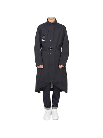 Metropolis Series Gore-Tex 3L Infinium Belted Single Coat Navy - CP COMPANY - BALAAN 1