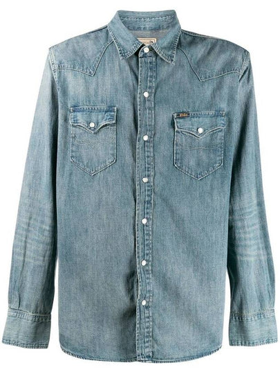 Denim Long Sleeve Shirt Blue - POLO RALPH LAUREN - BALAAN 2