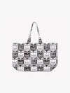 Logo Print Square Canvas Tote Bag Black - JIL SANDER - BALAAN 2