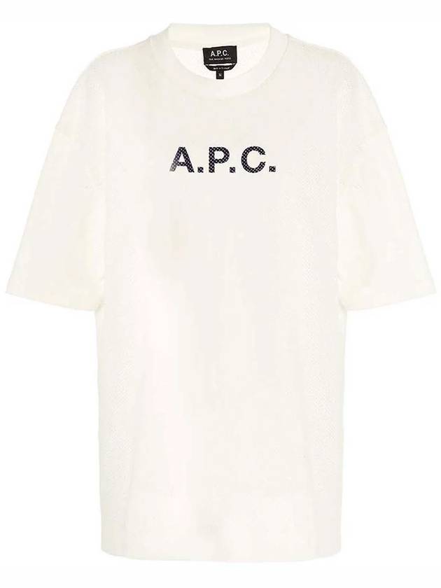 Moran Openwork Short Sleeve T-Shirt White - A.P.C. - BALAAN 2