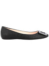 Gourmet Metal Ballerina Flat Black - ROGER VIVIER - BALAAN 1