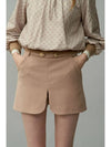 Women's Short Skirt Beige - AOW - BALAAN 2