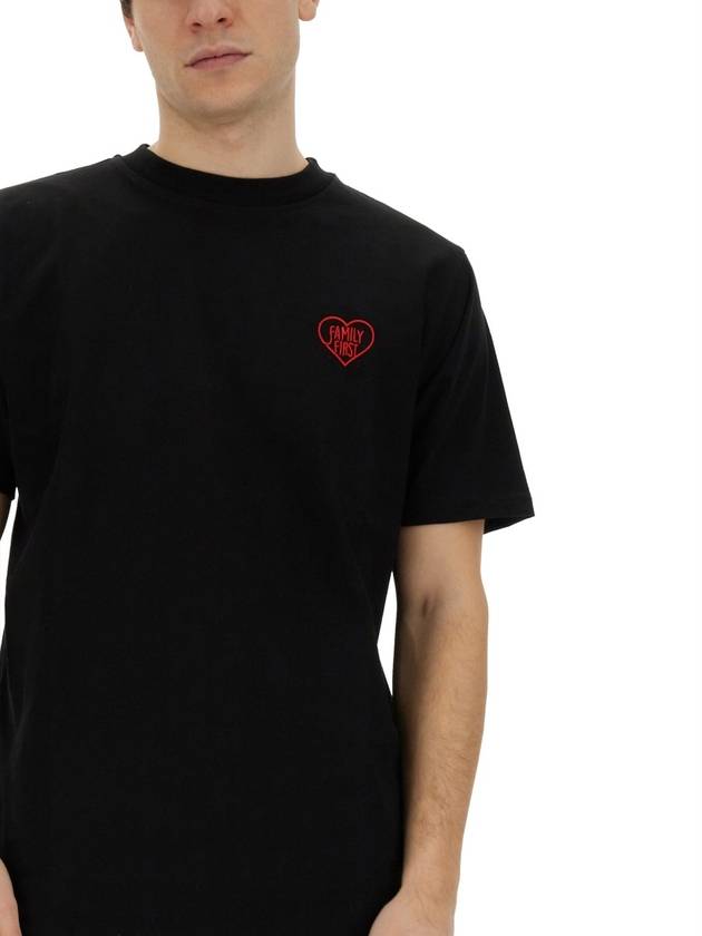 T-SHIRT WITH HEART EMBROIDERY - FAMILY FIRST - BALAAN 4