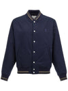 Fox Head Bomber Jacket Deep Navy - MAISON KITSUNE - BALAAN 1