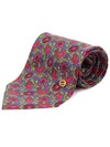 100 silk blue gray flower pattern tie - A. TESTONI - BALAAN 2