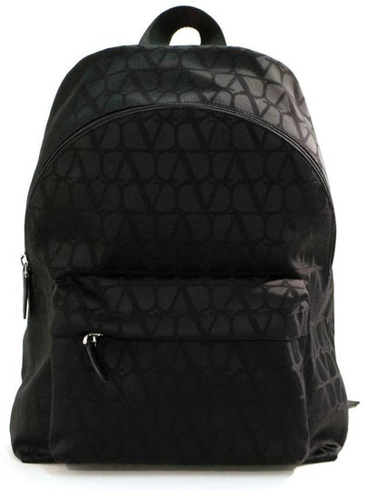 V Logo Backpack Black - VALENTINO - BALAAN 2