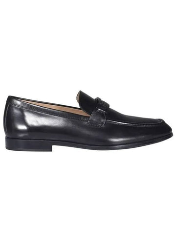 Men's Smooth Leather Loafers Black - TOD'S - BALAAN 1