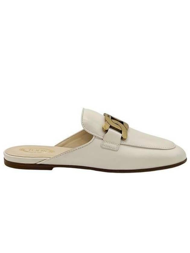 Metal Chain Leather Mules White - TOD'S - BALAAN 2