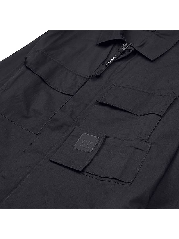 Metropolis Series Gabardine Pocket Long Sleeve Shirt Black - CP COMPANY - BALAAN 9