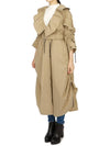 Trench Coat with Ruffles Beige Cotton Gabardine - DIOR - BALAAN 3