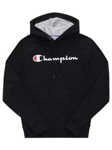 GF89H Y06794 BKC Power Blend Script Graphic Big Logo Brushed Hoodie - CHAMPION - BALAAN 1