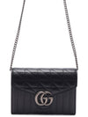 GG Marmont Matelasse Leather Mini Cross Bag Black - GUCCI - BALAAN 2