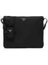 Tesuto Triangular Logo Cross Bag Black - PRADA - BALAAN 2